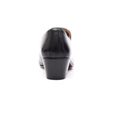 Lucini Mens Formal Cuban Heels Real Leather Slip On Wedding Shoes Black - BOOTSANDLEATHER
