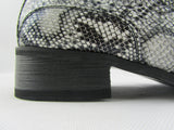 Rossellini Benitez Men Shoes Black Leather Snake Skin Lined Metal Pointed Rock - BOOTSANDLEATHER