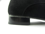 Rossellini Azzurra Mens Shoes Black Faux Suede Lace Up Pointed Casual Shoe - BOOTSANDLEATHER