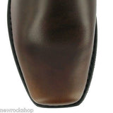 Grinders Rare Waxy Renegade High Biker Western Leather Brown Boots Unisex - BOOTSANDLEATHER