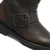 Harley Davidson Ladies Darice Brown Leather Boot Slip On Biker Boots Original - BOOTSANDLEATHER