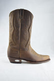 Loblan 2616 Brown Waxy Leather Cowboy Boots Hand Made Classic Biker Western 206 - BOOTSANDLEATHER