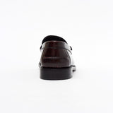 Lucini Formal Men Red Oxblood Leather Moccasin Heels Shoes Goodyear Welted - BOOTSANDLEATHER