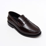 Lucini Formal Men Red Oxblood Leather Moccasin Heels Shoes Goodyear Welted - BOOTSANDLEATHER