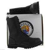 Grinders Herald Cs Commando Combat Boot Black Leather Safety Steel Cap Punk Rock - BOOTSANDLEATHER