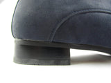 Rossellini Azzurra Mens Shoes Blue Faux Suede Lace Up Pointed Casual Shoe - BOOTSANDLEATHER