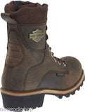 Harley Davidson Tyson Brown Leather Men'S Biker Boots Riding Hiking Vibram Sole - BOOTSANDLEATHER