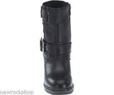 Harley Davidson Ludwell Ladies Biker Boots Black Leather Heel Boot - BOOTSANDLEATHER