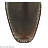 Grinders Rare Waxy Renegade Low Ladies Biker Brown Leather Western Boots Cowgirl - BOOTSANDLEATHER