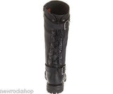 Harley Davidson Alexa Ladies Biker Boots Black Leather Back Lace Riding Boot - BOOTSANDLEATHER