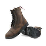 Angry Itch 8 Hole Punk Vintage Vintage Brown Leather Army Ranger Boot Light Sole - BOOTSANDLEATHER