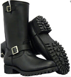 Grinders New Wild One Men'S Black Leather Biker Boots Bike - BOOTSANDLEATHER