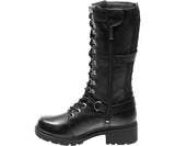 Harley Davidson Harland Biker Boots Black Leather Lace Up Motorbike Ladies Boot - BOOTSANDLEATHER