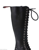 Angry Itch 20 Hole Punk Black Buckle Leather Army Ranger Boots Steel Toe Zip - BOOTSANDLEATHER