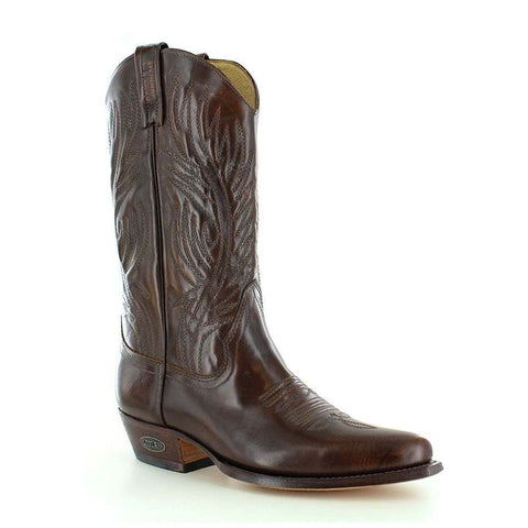 Loblan 194 Brown Whisky Leather Cowboy Boots Hand Made Classic Men'S Western - BOOTSANDLEATHER
