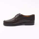 Lucini Formal Men Brown Sheep Leather 3 Eyelet Comfort Shoes Wedding Office Work - BOOTSANDLEATHER