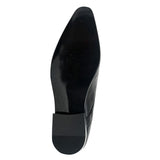 Lucini Formal Men Black Leather Heels Smart Shoes 4 Eyelet Lace Up Wedding - BOOTSANDLEATHER