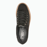 Truffle Dino 01 Black Creepers Lace Up Platforms Ladies Trainers Shoes - BOOTSANDLEATHER